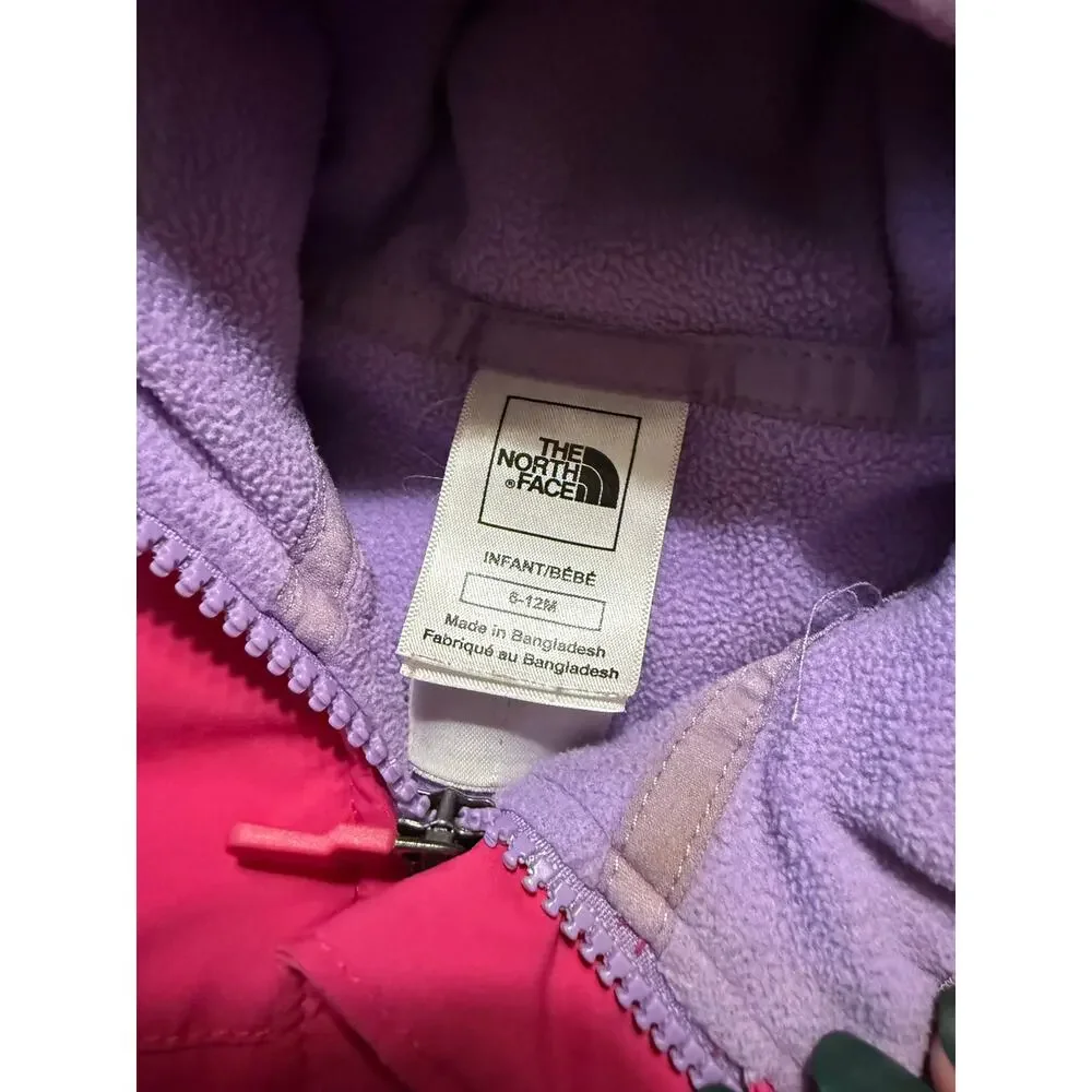 The North Face One Piece Infant Baby Winter Suit Bunting Pink Sz 6-12 Months